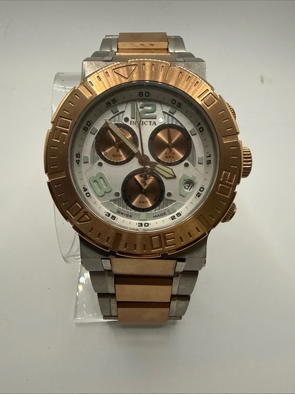 Invicta Reserve Ocean Reef Chronograph Watch 46mm 6755 Swiss Rose Gold-Plated